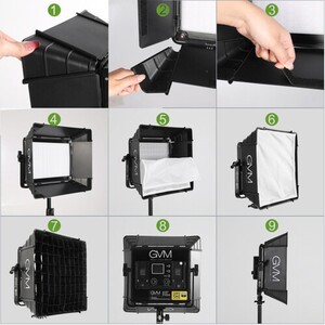 1000D LED Panel Işıkları için GVM Softbox - Thumbnail