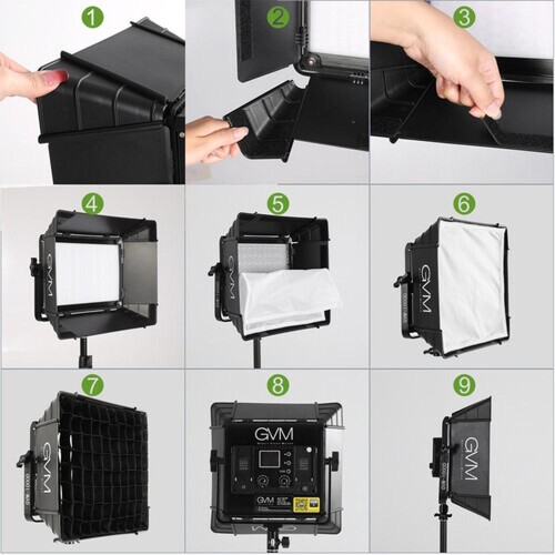 1000D LED Panel Işıkları için GVM Softbox