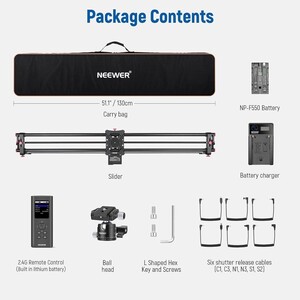 Neewer - 120cm Uzaktan Kumandalı & Motorlu Slider (APP) (1)