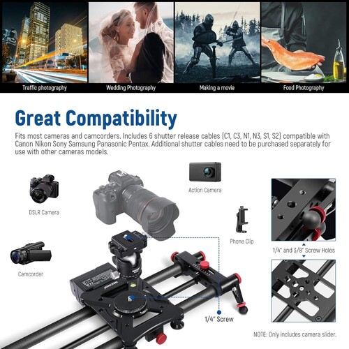 120cm Uzaktan Kumandalı & Motorlu Slider (APP)