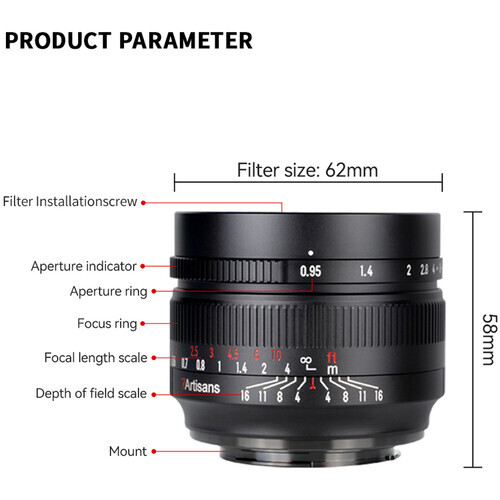 7Artisans 50mm F0.95 Lens (Sony E)