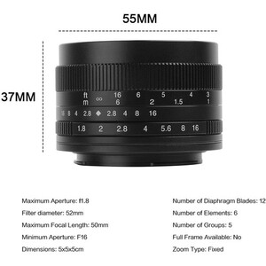 7Artisans 50mm F1.8 Lens (Sony E) - Thumbnail