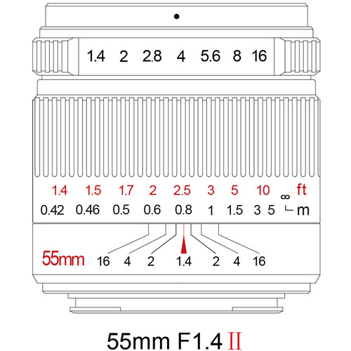 7Artisans 55mm F1.4 Mark II Lens (FujiFilm X)