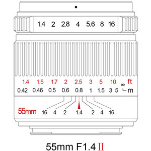 7Artisans 55mm F1.4 Mark II Lens (Sony E) - Thumbnail