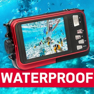AgfaPhoto - AgfaPhoto Realishot WP8000 Su Altı Fotoğraf Makinesi (Kırmızı) (1)