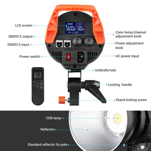 Andoer DL150 (150watt) Video Çekim Işığı 5600K D9214