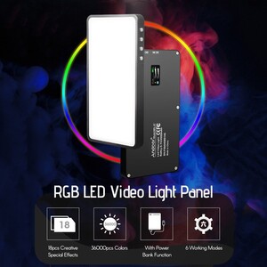 Andoer MFL-07 (10Watt) RGB LED Video Dolgu Işığı 3000K-6500K D8423 - Thumbnail