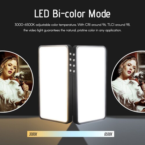 Andoer MFL-07 (10Watt) RGB LED Video Dolgu Işığı 3000K-6500K D8423