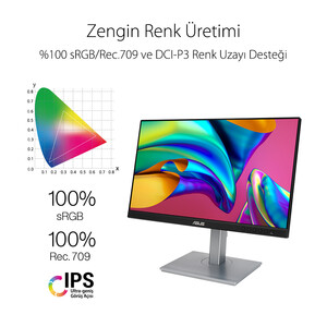 ASUS PROART PA247CV 23,6 IPS 1920x1080 5MS 75HZ DP HDMI USB Type-C - Thumbnail