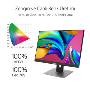 ASUS PROART PA248QV 24,1 IPS 1920x1200 5MS DP HDMI VGA USB VESA 100% sRGB, 100% Rec.709 Monitör - Thumbnail