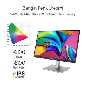 ASUS PROART PA278CV 27 2K IPS 2560x1440 5MS 75HZ DP HDMI USB Type-C - Thumbnail