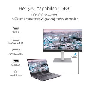 ASUS PROART PA279CV 27 4K IPS HDR 3840x2160 5MS DP HDMI USB TYPE-C - Thumbnail