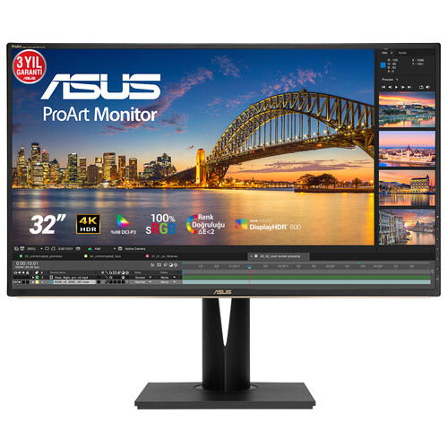 ASUS PROART PA329C 32 4K IPS HDR 3840x2160 5MS DP HDMI USB-C VESA 99.5% ADOBE RGB, 100% Rec. 709, 100% sRGB, 90% DCI-P3, 10BIT, PIVOT Monitör