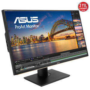 Asus - ASUS PROART PA329C 32 4K IPS HDR 3840x2160 5MS DP HDMI USB-C VESA 99.5% ADOBE RGB, 100% Rec. 709, 100% sRGB, 90% DCI-P3, 10BIT, PIVOT Monitör (1)