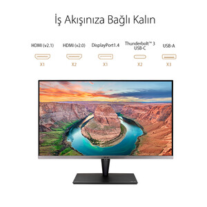 ASUS PROART PA32UCG-K 32 4K MINI LED IPS FREESYNC HDR 3840x2160 5MS 120HZ DP HDMI USB-C Thunderbolt 3 VESA HLG, DOBLY VISION, DONANIM KALIBRASYONU, UHD PREMIUM Monitör - Thumbnail
