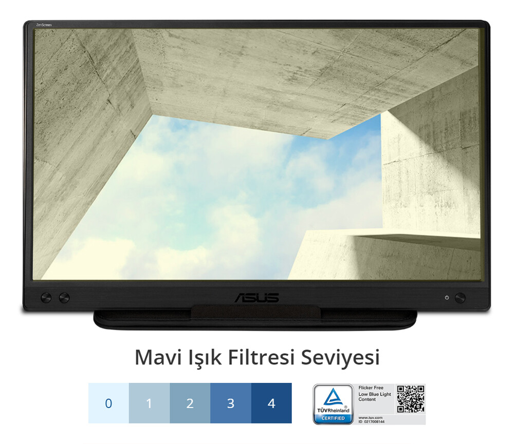 ASUS ZENSCREEN MB166C Mavi Işık Filtresine Sahiptir