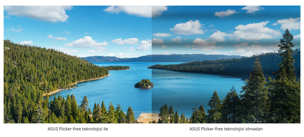 ASUS ZENSCREEN MB166C Asus Flicker-free teknolojisine sahiptir