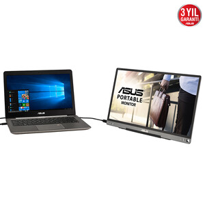 ASUS ZENSCREEN MB16ACE 15,6 TASINABILIR USB MONITOR IPS 1920x1080 5MS USB Type-C - Thumbnail