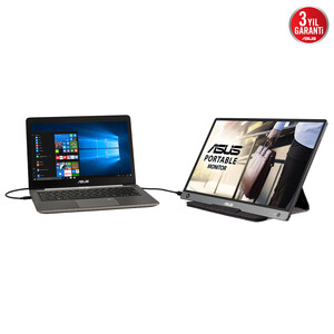 ASUS ZENSCREEN MB16AH 15,6 IPS 1920x1080 5MS Micro-HDMI USB-C MAT EKRAN, EYECARE Taşınabilir USB Monitör - Thumbnail