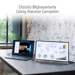 ASUS ZENSCREEN MB16AH 15,6 IPS 1920x1080 5MS Micro-HDMI USB-C MAT EKRAN, EYECARE Taşınabilir USB Monitör - Thumbnail