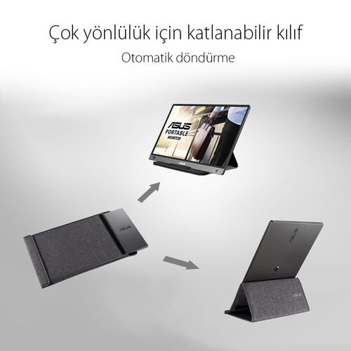 ASUS ZENSCREEN MB16AH 15,6 IPS 1920x1080 5MS Micro-HDMI USB-C MAT EKRAN, EYECARE Taşınabilir USB Monitör