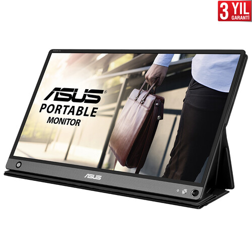 ASUS ZENSCREEN MB16AHP 15,6 IPS 1920x1080 5MS Micro-HDMI USB-C DAHILI BATARYA, USB-C TO A ADAPTOR, EYECARE Taşınabilir USB Monitör