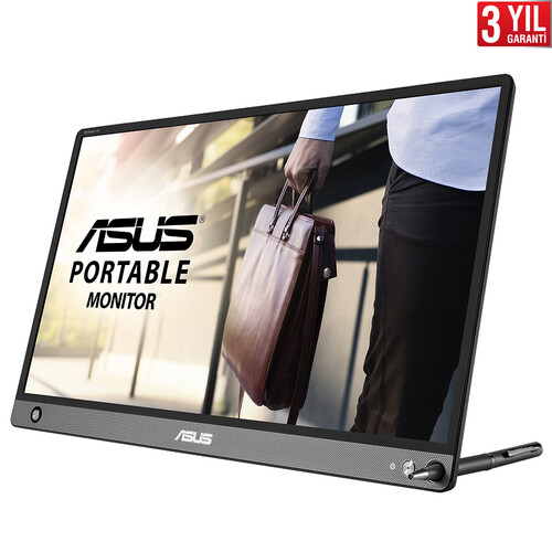 ASUS ZENSCREEN MB16AHP 15,6 IPS 1920x1080 5MS Micro-HDMI USB-C DAHILI BATARYA, USB-C TO A ADAPTOR, EYECARE Taşınabilir USB Monitör