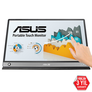 ASUS ZENSCREEN MB16AMT 15,6 TASINABILIR USB MONITOR IPS 1920x1080 5MS USB Type-C - Thumbnail
