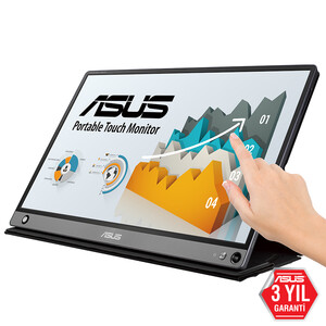 ASUS ZENSCREEN MB16AMT 15,6 TASINABILIR USB MONITOR IPS 1920x1080 5MS USB Type-C - Thumbnail