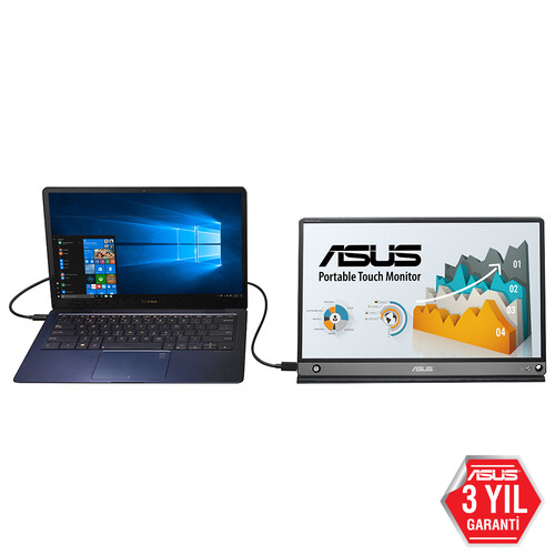 ASUS ZENSCREEN MB16AMT 15,6 TASINABILIR USB MONITOR IPS 1920x1080 5MS USB Type-C