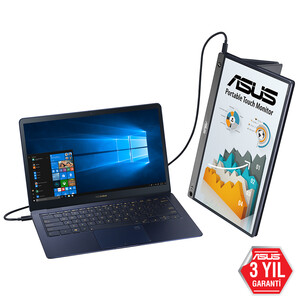 ASUS ZENSCREEN MB16AMT 15,6 TASINABILIR USB MONITOR IPS 1920x1080 5MS USB Type-C - Thumbnail