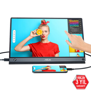 ASUS ZENSCREEN MB16AMT 15,6 TASINABILIR USB MONITOR IPS 1920x1080 5MS USB Type-C - Thumbnail