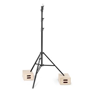 Avenger Combo Stand 35 Black 350 cm/138 in Alu Double Riser 1035B - Thumbnail