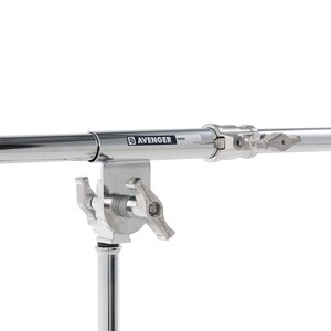 Avenger Mini Boom, Chrome Steel Silver w/Built-In Grip Head D600 - Thumbnail