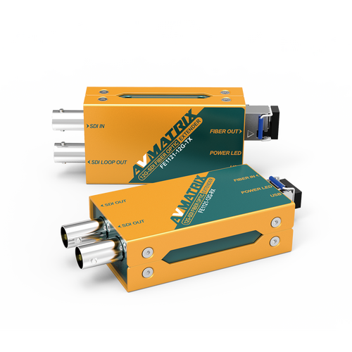 AVMatrix 12G-SDI Fiber Extender Kit (SFPs ile gelir)