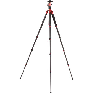 Benro - Benro MeFOTO C1350Q1R RoadTrip Carbon Fiber Travel Tripod Kit(Red) (1)