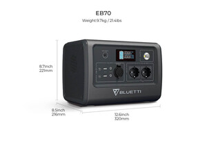 Bluetti PowerOak EB70 Taşınabilir Güç İstasyonu (1000W 716Wh) - Thumbnail