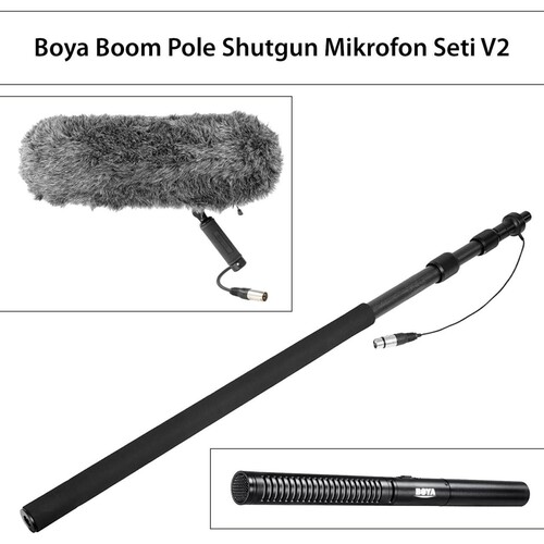 Boya Boom Pole Shotgun Mikrofon Seti V2