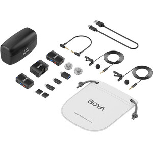 Boya Boyamic All-in-One Kablosuz İkili Kayıt Yaka Mikrofonu - Thumbnail