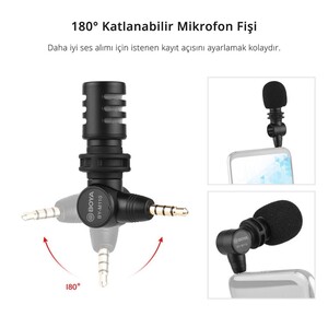Boya BY-M110 Kompakt 3.5mm Telefon Mikrofonu - Thumbnail