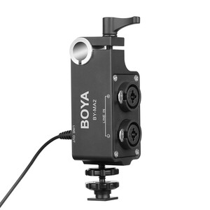 Boya - Boya BY-MA2 Çift Kanallı XLR Mikrofon Ses Mikseri