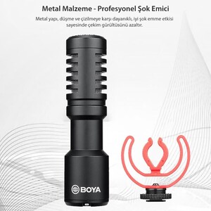 Boya BY-MM1+ (MM1 Plus) Condenser Shotgun Mikrofon - Thumbnail