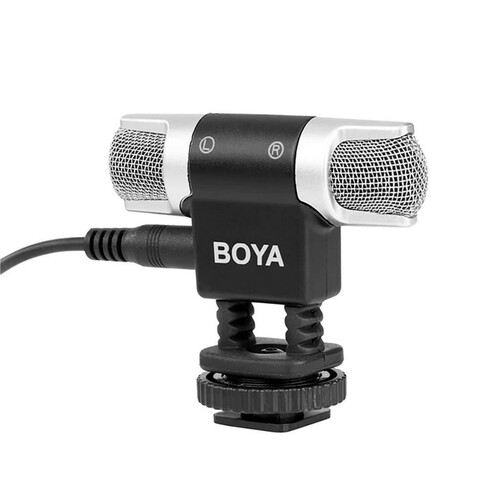 Boya BY-MM3 Çift Kafa Mini Stereo Mikrofon