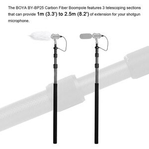 Boya BY-PB25 Karbon Fiber Mikrofon Sopa Boom Pole - Thumbnail