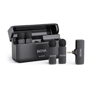 Boya - Boya BY-V4 4 Kişilik Şarj Kutulu Kablosuz Mikrofon Seti - 3.5mm TRS (1)