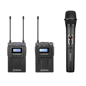 Boya - Boya BY-WM8 Pro-K4 Çift Kanallı Kablosuz Yaka ve El Mikrofon Seti