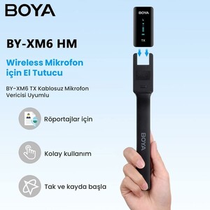 Boya BY-XM6 HM Elde Taşınabilir Kablosuz Mikrofon Tutucu - Thumbnail