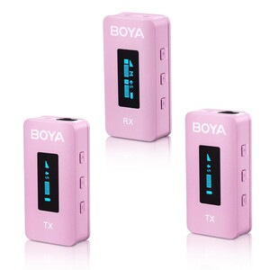 Boya - Boya BY-XM6-K2P Kablosuz İkili Yaka Mikrofonu (Pembe)