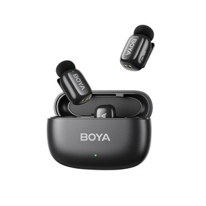 BOYA - BOYA Mini 2 AI Kablosuz Yaka Mikrofonu Type-C Mat Siyah - SKU02 (1)