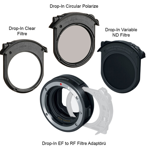 Canon EF-EOS R Drop-In Filtre Kit (Drop-In EF-RF Adaptör + VND + CPL + Clear)